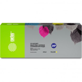 Струйный картридж CACTUS CS-SJIC26PY (SJIC26P(Y)) для Epson ColorWorks TM-C7500, желтый, 295 мл Струйный картридж CACTUS CS-SJIC26PY (SJIC26P(Y)) для Epson ColorWorks TM-C7500, желтый, 295 мл