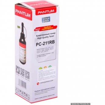 Тонер PANTUM PC-211RB с чипом для принтера Pantum P2200, P2207, P2500, P2507, P2500w, M6500, M6550, M6607, черный, флакон 65 гр.